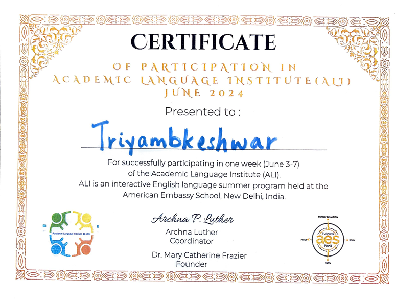 Academic Language Institute (ALI) Summer Program