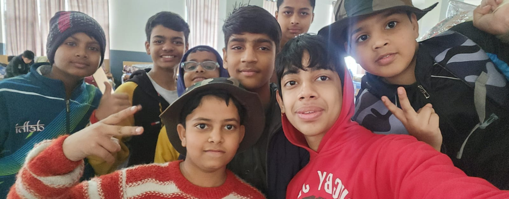 Residential Winter Camp & Group Selfie