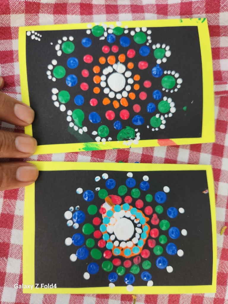 Handmade Pointillism Mandala Art
